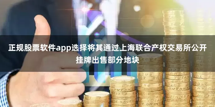 正规股票软件app选择将其通过上海联合产权交易所公开挂牌出售部分地块