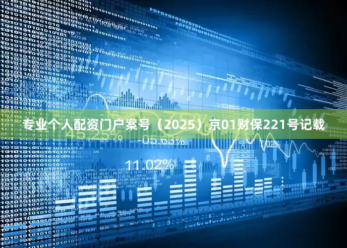 专业个人配资门户案号（2025）京01财保221号记载