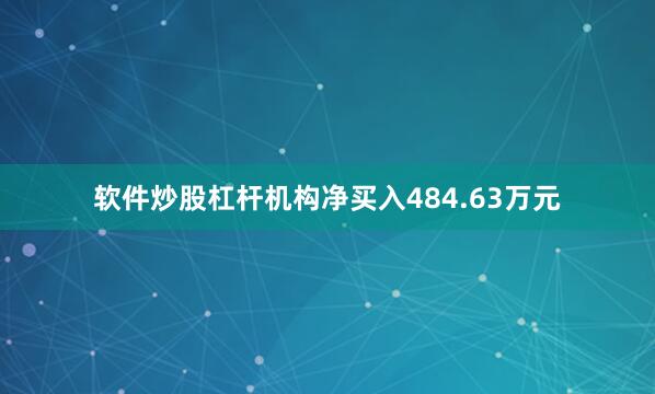 软件炒股杠杆机构净买入484.63万元