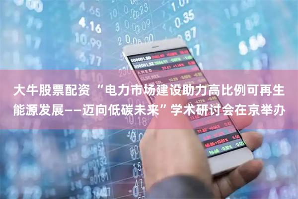 大牛股票配资 “电力市场建设助力高比例可再生能源发展——迈向低碳未来”学术研讨会在京举办