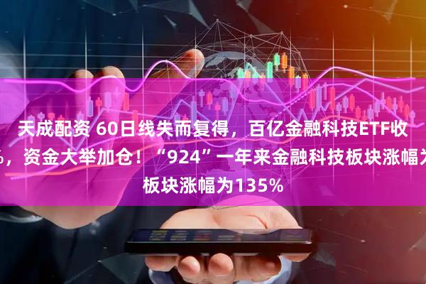 天成配资 60日线失而复得，百亿金融科技ETF收跌逾3%，资金大举加仓！“924”一年来金融科技板块涨幅为135%
