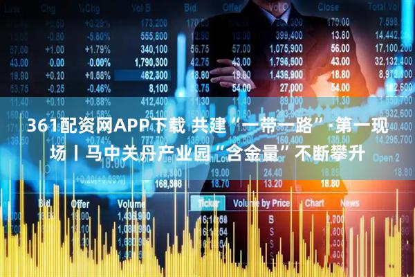 361配资网APP下载 共建“一带一路”·第一现场丨马中关丹产业园“含金量”不断攀升