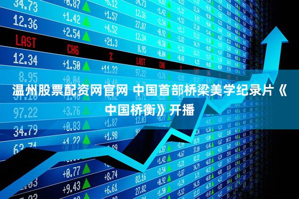温州股票配资网官网 中国首部桥梁美学纪录片《中国桥衡》开播