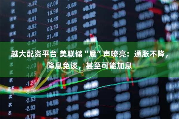 越大配资平台 美联储“鹰”声嘹亮：通胀不降，降息免谈，甚至可能加息